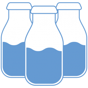 Icon of milk for the webpage of AMCS for Prompt Dairy Tech